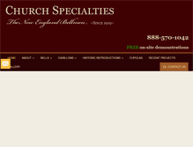 Tablet Screenshot of churchspecialtiesllc.com